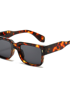 日本topwhit新款欧欧美方框眼镜ins高级街拍小框太阳镜个性墨镜