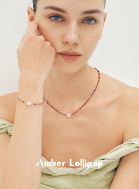 安铂洛利淡水珍珠碧玺女项链