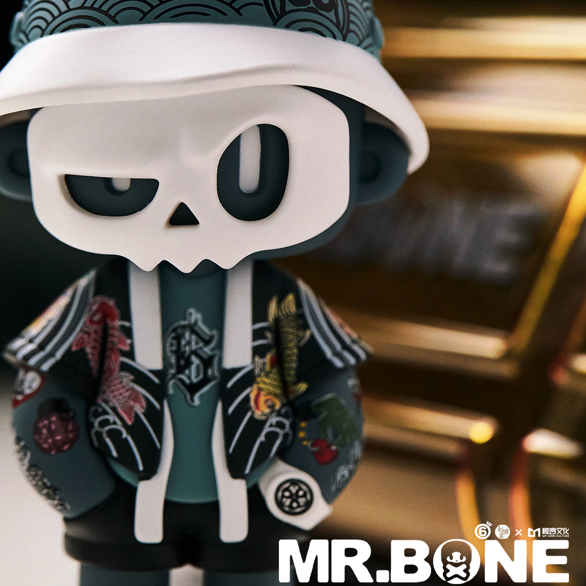 模言工社骨头先生MR.BONE YAKUZA FLASH(闪色纹身)限定潮玩手办 - 图0