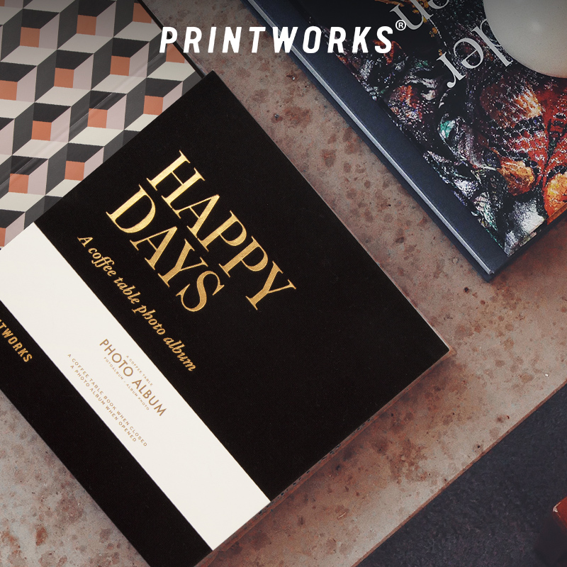 Printworks咖啡桌相册-确幸 情侣纪念册家庭影集收纳册情人节礼物 - 图0
