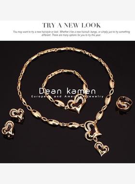 欧美大牌耳环项链婚礼套装女necklaces women bracelet earrings