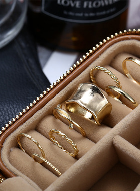 2021年新款欧美指环alloy 8-piece rings set ladies合金戒指套装