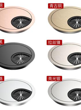 德国电脑桌线孔盖桌面办公桌穿线盒过线电视柜书桌开孔装饰盖