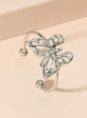 New hollow butterfly index finger jewelry women open ring 戒