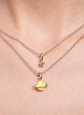 fashion double-layer necklace clavicle choker 街拍百搭项链