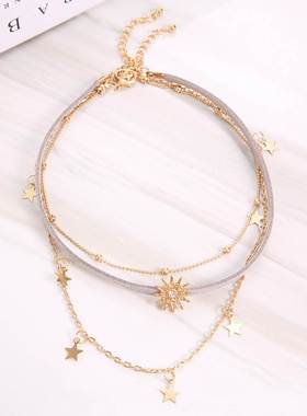 欧美项链 Europe America women's choker multi layer neckl