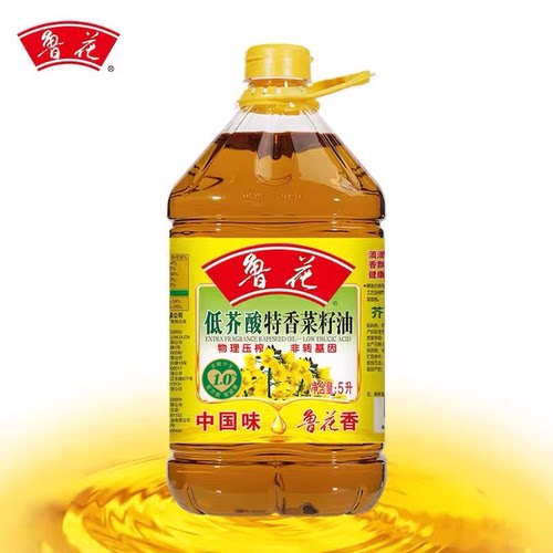 鲁花低芥酸特香菜籽油5L桶装物理压榨非转基因油纯正食用油家用油-图0