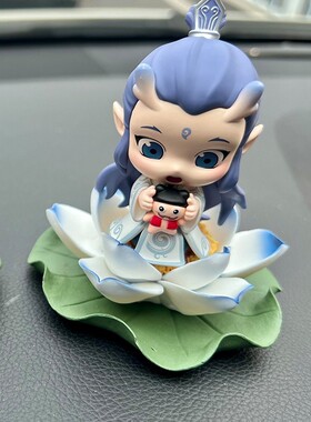 哪吒盲盒荷叶莲花底座陶瓷卡通手