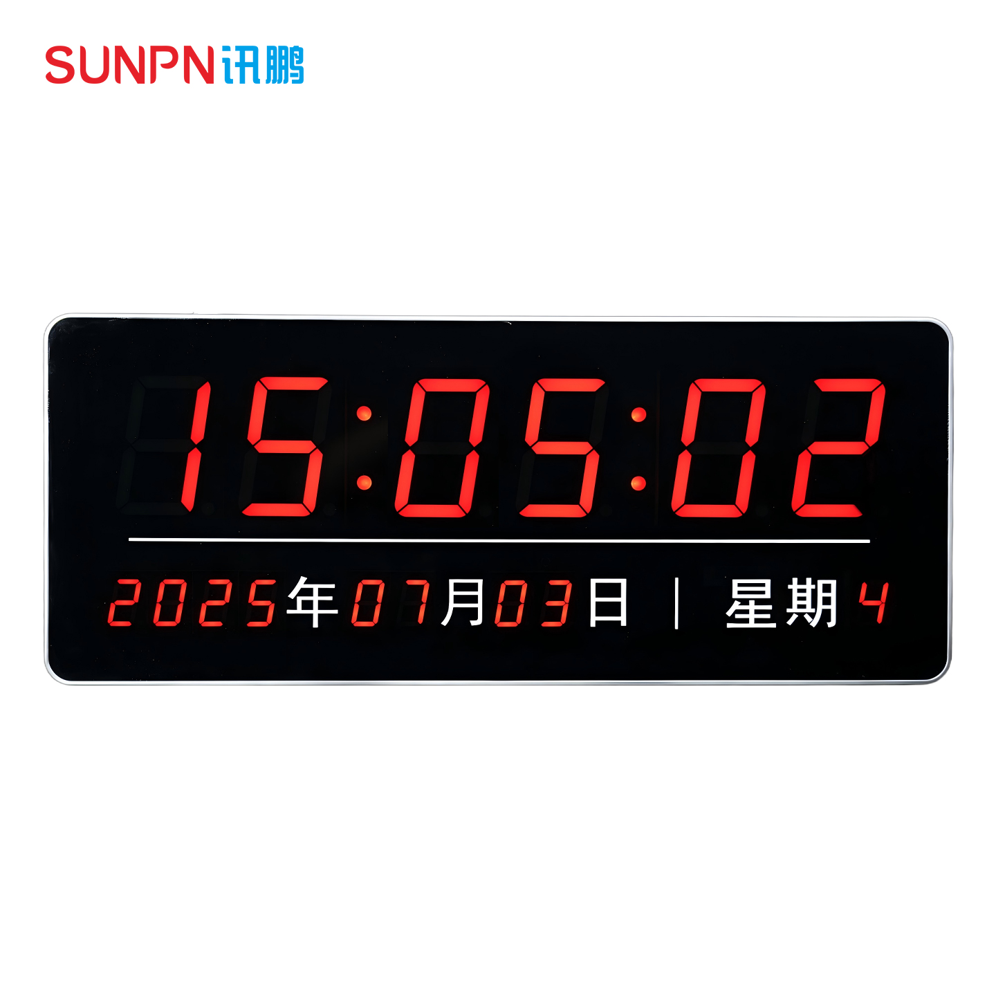 讯鹏GPS卫星北斗NTP自动授时电子钟学校网络LED同步时钟万年历 - 图2