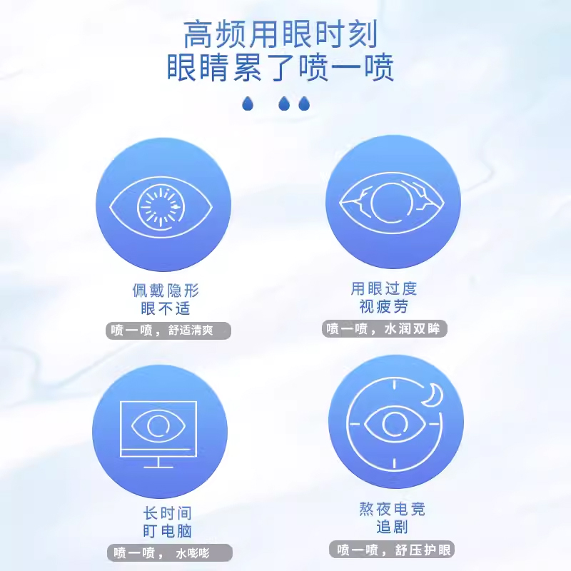 星目之源润目护眼喷雾眼睛干涩模糊润眼喷雾无防腐人工泪液85ml*2