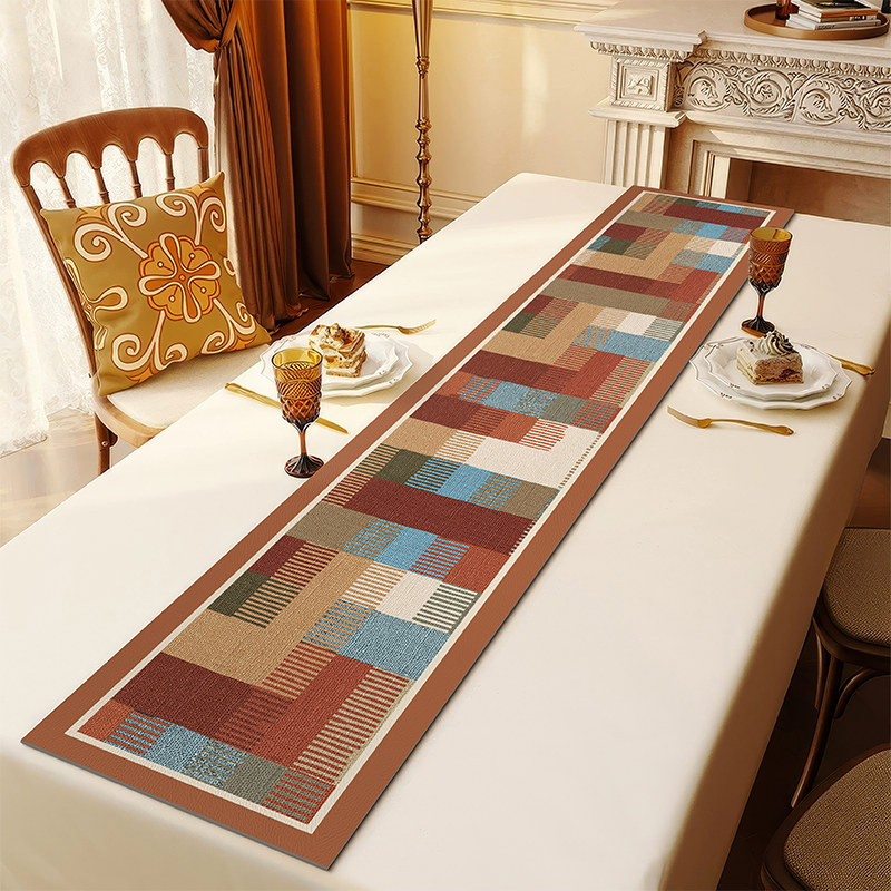 美式氛围感桌旗防水防油防烫餐桌旗布茶几桌旗边柜盖布茶台垫子,淘宝优惠券,粉丝福利购,淘宝优惠卷