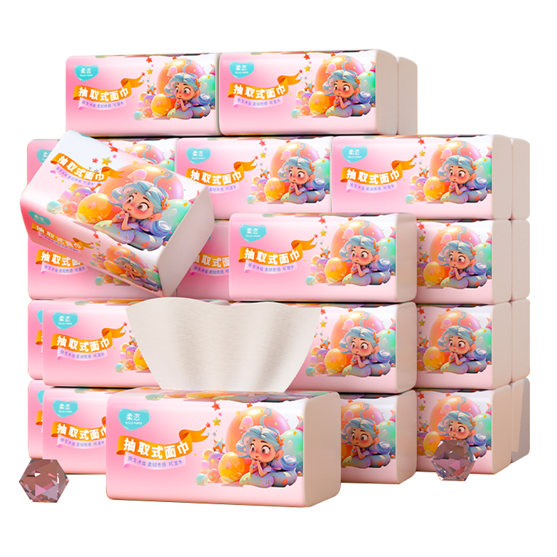 【甜甜圈专享】【顾奈】16包/提柔恣抽纸家用实惠装面巾纸餐巾纸