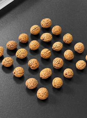 天然植物果实打孔桃核成品串珠