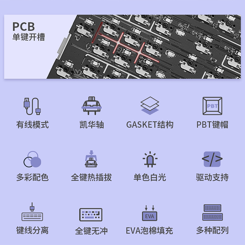 黑峡谷（HYEKU）M系列客制化游戏机械键盘电竞专用热插拔M2/3/4/5 - 图2