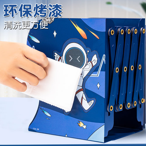 创意可伸缩书立架学生用桌面收纳金属书夹书靠伸缩书架儿童桌上立书隔书挡板铁立书架摆件高中生课桌收纳整理 - 图2