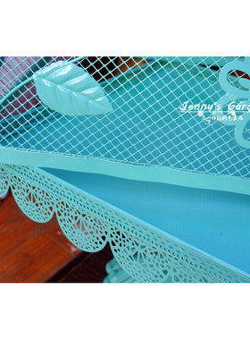 欧式花园桌面鸟笼摆件 铁艺果盘摆件 多肉防鸟笼 置物笼子装饰