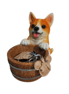 狗狗收纳摆件可爱卡通动物小摆设玄关钥匙客厅鞋柜桌面家居装饰品