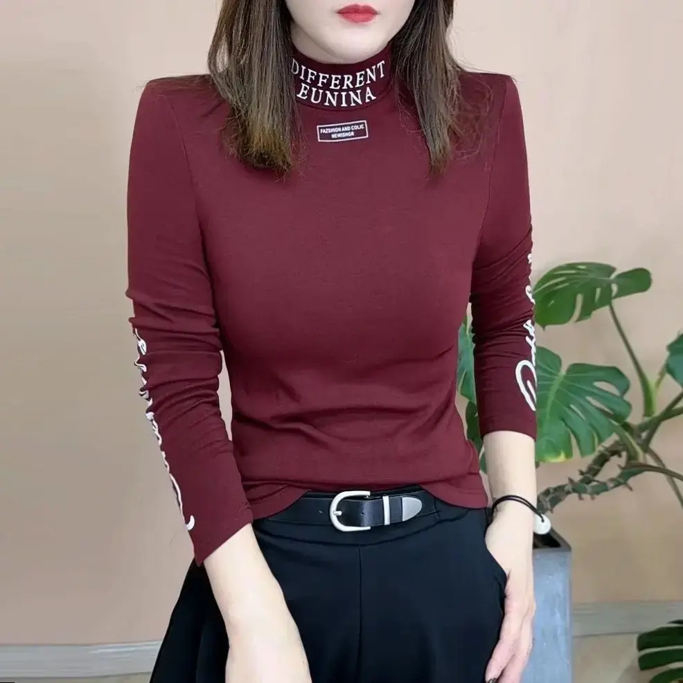 撒猫SAMAO品质新款秋冬洋气女小衫高领时尚打底印花长袖上衣修身,淘宝优惠券,粉丝福利购,淘宝优惠卷