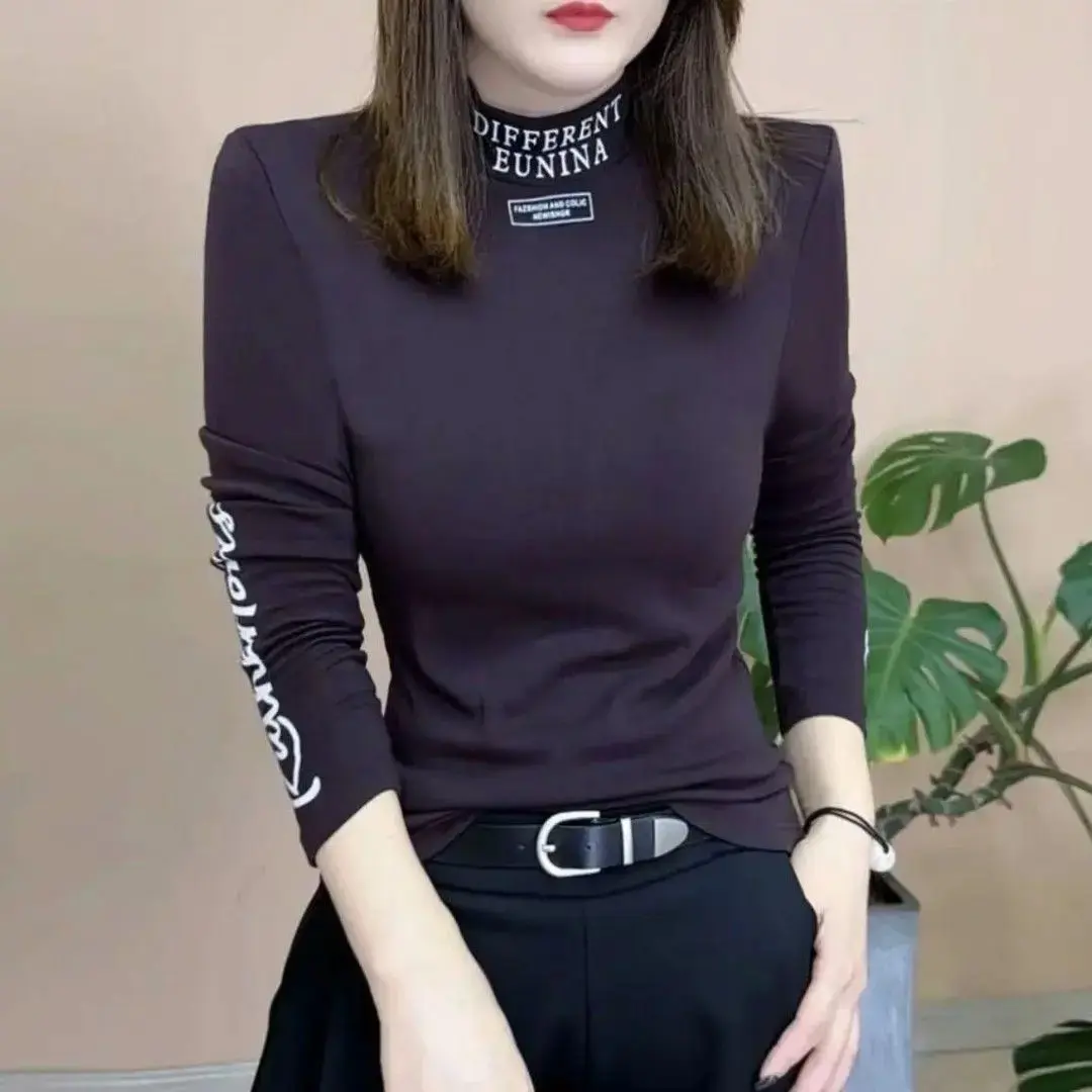 撒猫SAMAO品质新款秋冬洋气女小衫高领时尚打底印花长袖上衣修身,淘宝优惠券,粉丝福利购,淘宝优惠卷