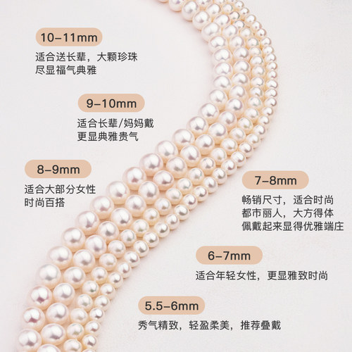 KEZ天然淡水珍珠项链配礼服强光颈链妈妈生日礼物官方正品旗舰店 - 图3
