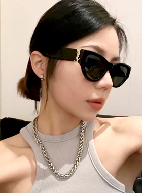圣罗兰YSL墨镜女娜扎同款经典logo板材M95F潮流猫眼太阳镜SL M94F