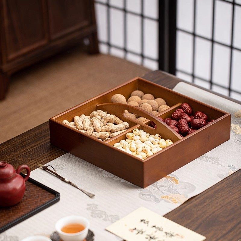 果盘客厅茶几家用干果盘零食坚果摆放盘甜品台展示架四宫格点心盒,淘宝优惠券,粉丝福利购,淘宝优惠卷