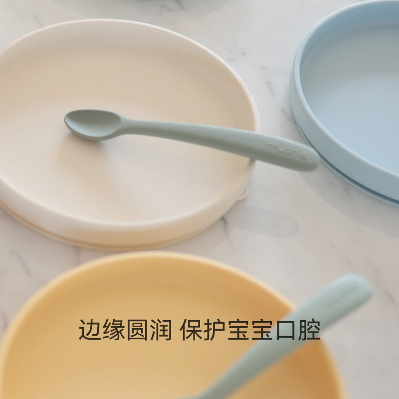 mushie儿童宝宝硅胶软勺组合防摔耐高温婴儿餐具勺子,淘宝优惠券,粉丝福利购,淘宝优惠卷