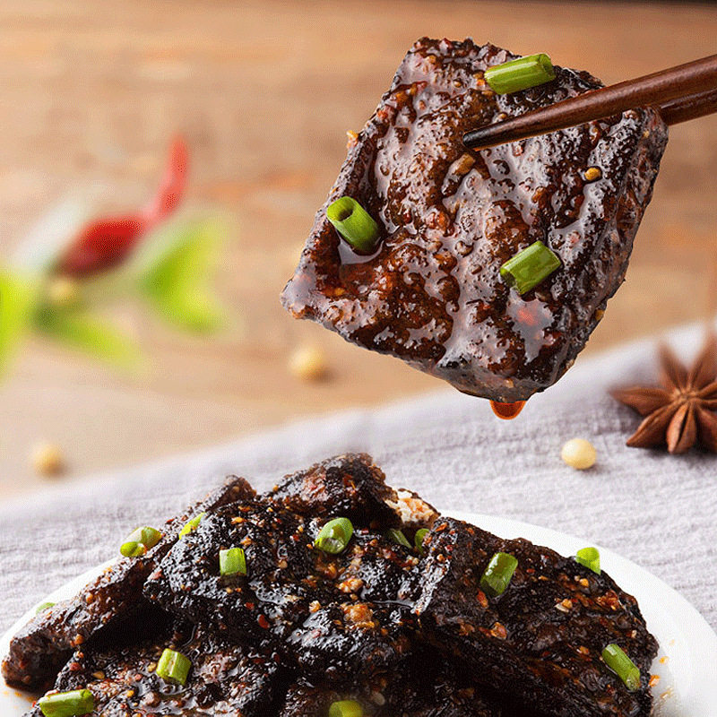 长沙黑色油炸经典湖南特产臭豆腐 豪萌宣豆腐干