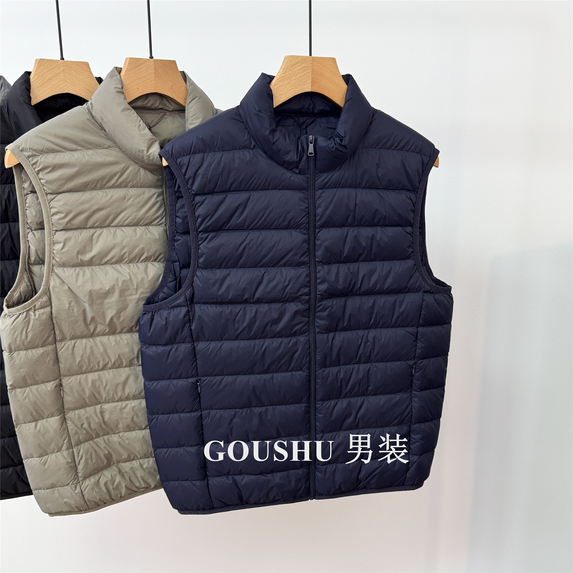 专柜轻薄款内胆90白鸭绒羽绒马甲男士冬季保暖羽绒背心男坎肩马夹,淘宝优惠券,粉丝福利购,淘宝优惠卷