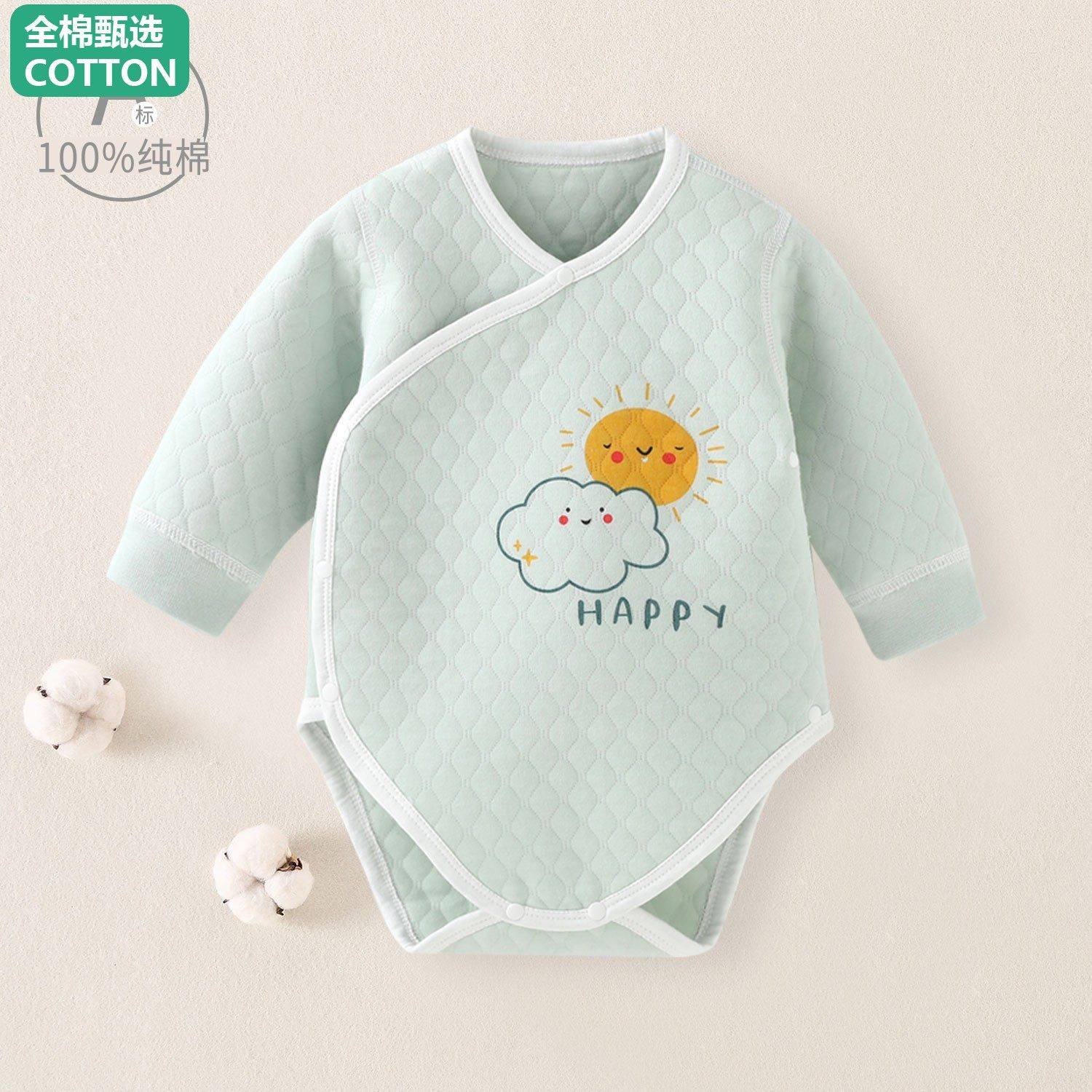 全棉母婴纯棉新生儿婴儿包屁衣秋冬加厚纯棉内衣春秋打底宝宝睡衣,淘宝优惠券,粉丝福利购,淘宝优惠卷