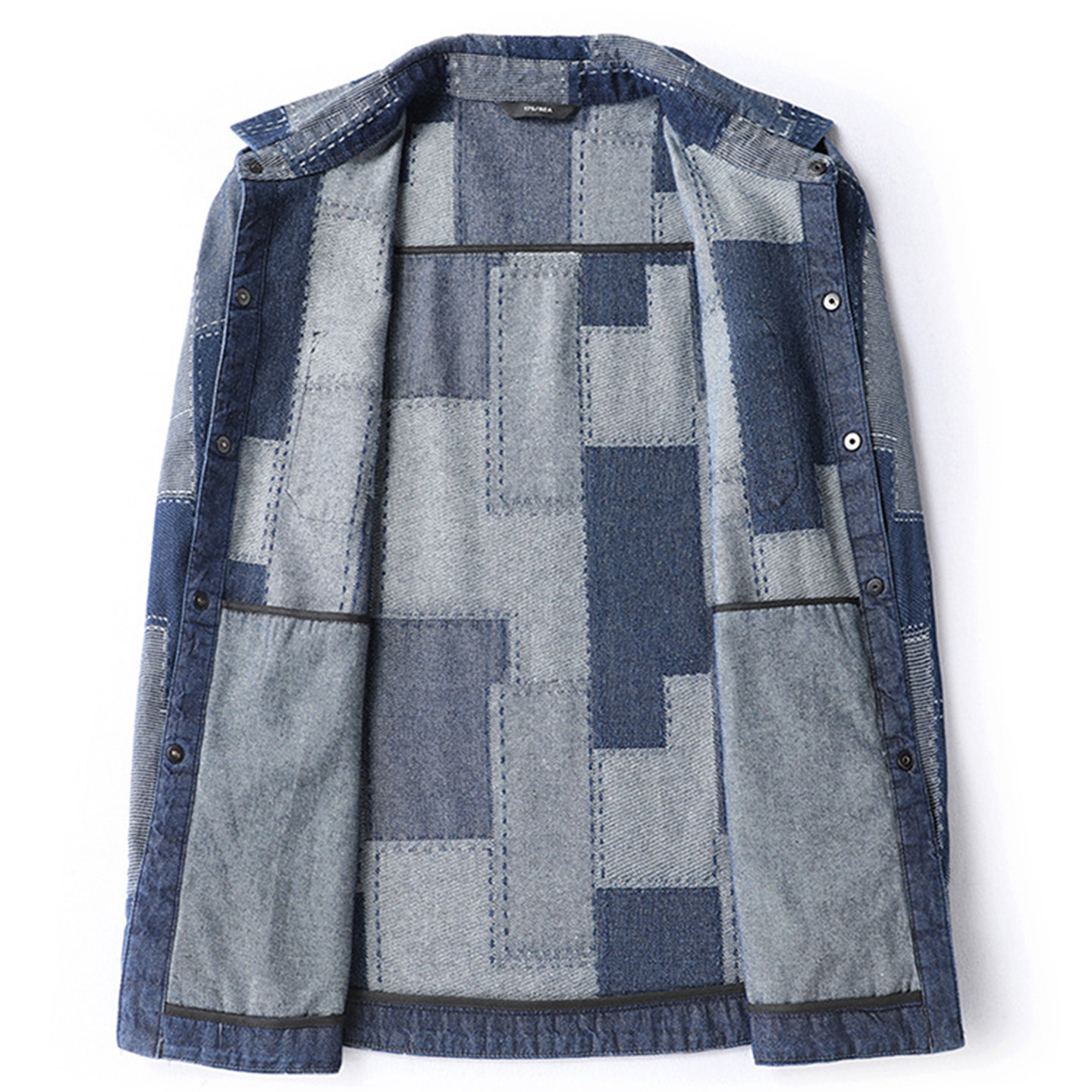 大码工装外套男牛仔衣衬衫夹克胖子宽松加肥加大外穿格子衬衣上衣,淘宝优惠券,粉丝福利购,淘宝优惠卷