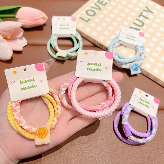 Candy-colored hair rope high ponytail rubber band for women, simple, durable and non-damaging high elastic rubber band hair rope hair tie