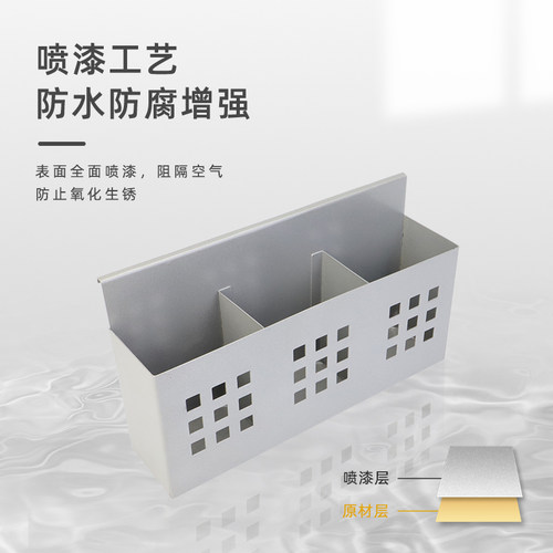 悬挂笔筒可挂挡板上笔筒办公文具收纳盒金属挂式收纳笔筒屏风隔断 - 图1