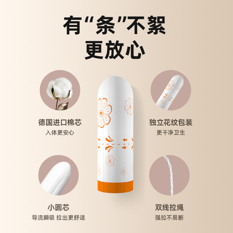 卫生棉条指入式月经棉条卫生巾塞入式内置棉棒姨妈卫生棉条指入式 - 图2