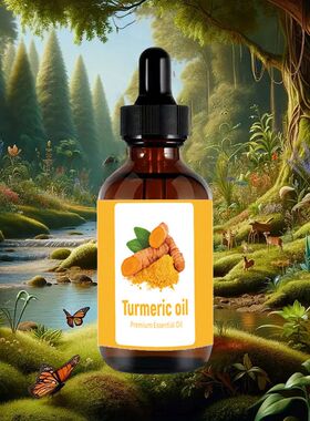 跨境外贸款turmeric oil姜黄精华液生姜姜黄精油面部身体精油套装