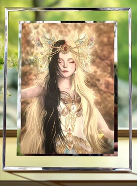 叶罗丽白光莹水晶相框摆件周边