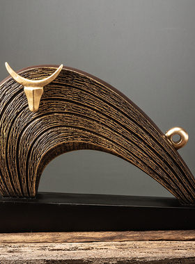 速发牛气冲天财中式摆件招宅镇新办公室装饰品玄关入户进门工艺品