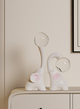 速发大象水晶球电视酒柜客厅摆件高端档气上大品轻奢高档装饰次高