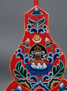 速发尼泊尔木质护法朵玛 藏传密宗件绘艺工摆彩 朵玛食子酥油花