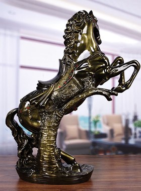 速发招财鞍马开件个铺摆业生肖马摆设办公室公司前台商务店性礼品