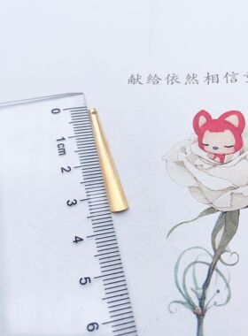 DIY饰品配件单孔长吊金属花片耳环吊片古风发簪头饰配件长片曲面