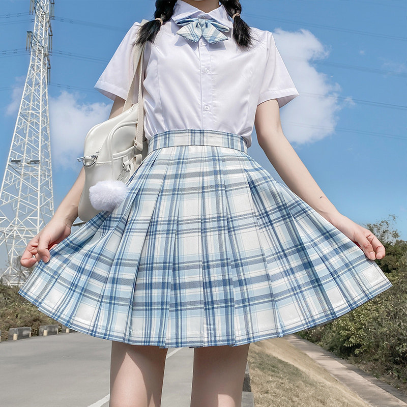 自在纯衣jk制服春夏衬衫收腰短裙 自在纯衣半身裙