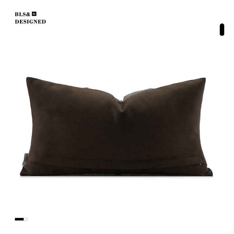 柏洛斯高端意式轻奢麂皮兔毛拼接样板间酒店床头靠枕腰枕沙发抱枕,淘宝优惠券,粉丝福利购,淘宝优惠卷