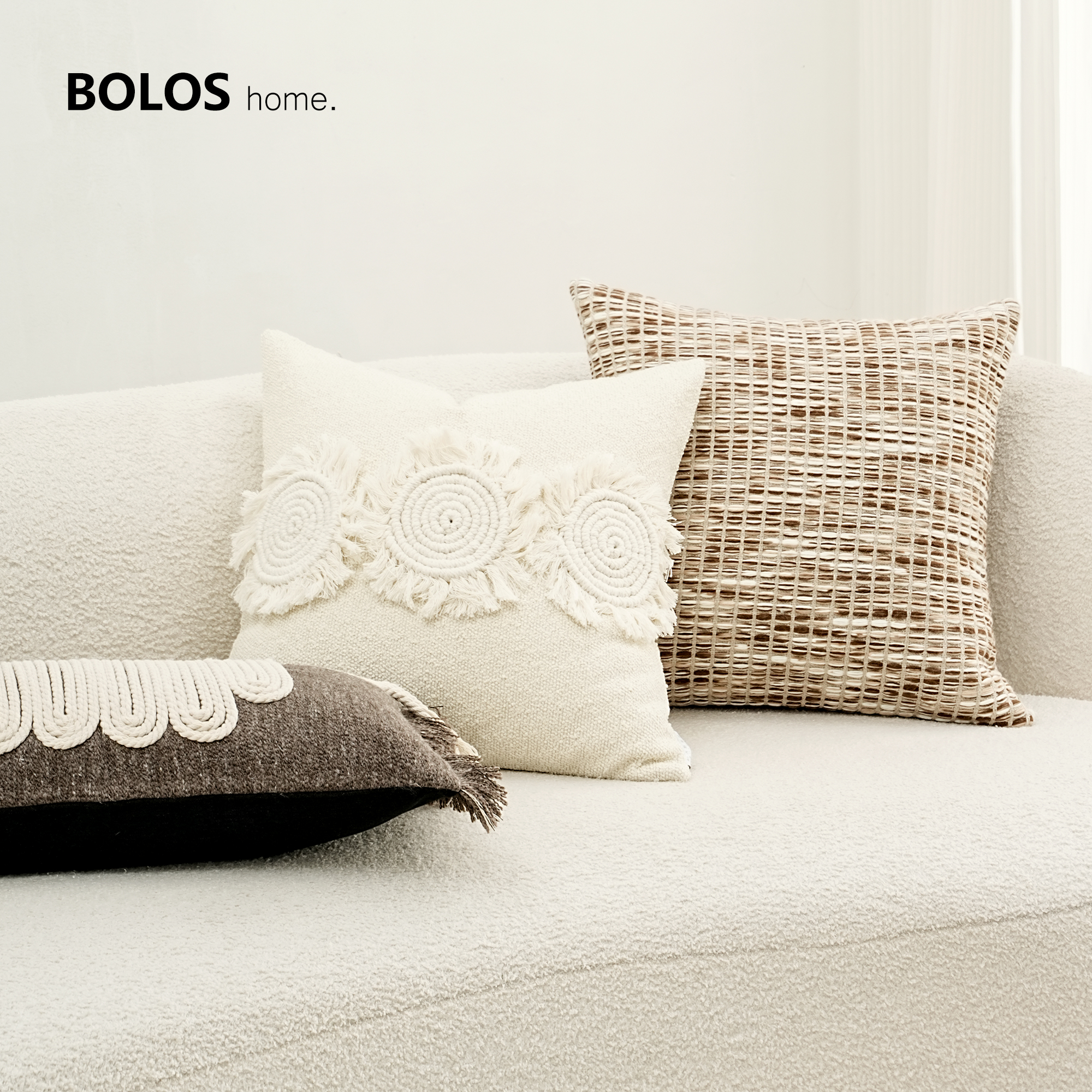 柏洛斯Luster『星韵』现代简约风米咖棉麻沙发卧室抱枕腰靠样板间 - 图1