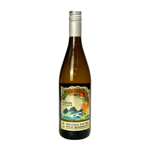 茅台葡萄酒山海凤凰茶干白葡萄酒度750ml*1瓶霞多丽干白葡萄酒 - 图1