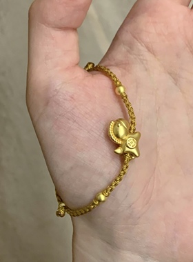正品新款黄金足金999小福马摇摇马手链 送女友老婆七夕情人节礼物