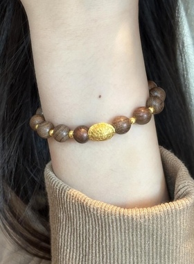 纯金黄金999足金龟壳龟背转运女手链富甲天下送女友老婆七夕礼物