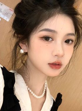 法式珍珠耳夹无耳洞女