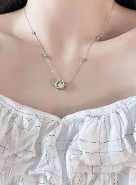 莫比乌斯环三秒心动项链女轻奢小众高级感气质锁骨链生日七夕礼物