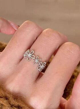 金色滴油打结双层戒指女小众设计轻奢高级感独特气质精致百搭指环